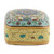 Wood decorative box, 'Floral Majesty' - Hand-Painted Papier Mache on Wood Decorative Box from India