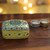Wood decorative box, 'Floral Majesty' - Hand-Painted Papier Mache on Wood Decorative Box from India