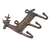 Brass key rack, 'Palatial Reindeer' - Reindeer-Shaped Copper-Plated Brass Key Rack from India (image 2c) thumbail