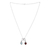 Garnet and blue topaz pendant necklace, 'Romantic Reflection' - Classic One-Carat Garnet and Blue Topaz Pendant Necklace