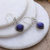 Pendientes colgantes de lapislázuli - Pendientes colgantes clásicos de plata de ley y lapislázuli