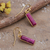Vergoldete Rubin-Ohrhänger – 18 Karat vergoldete Ohrhänger mit Rubin-Edelsteinen aus Indien