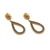 Gold-plated labradorite dangle earrings, 'Evening Flair' - Textured Gold-Plated Dangle Earrings with Labradorite Chips