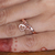 Rose gold-plated charm ring, 'Dancing Romance' - Romantic Heart-Themed 18k Rose Gold-Plated Charm Ring
