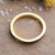 Gold-plated quartz pave ring, 'Soul's Glory' - 18k Gold-Plated Clear Quartz Pave Ring in a Polished Finish