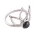 Onyx cocktail ring, 'Shadow Crown' - Leafy-Inspired Sterling Silver and Onyx Cocktail Ring (image 2d) thumbail