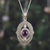 Amethyst pendant necklace, 'Twilight Enchantment' - Amethyst and Sterling Silver Pendant Necklace from India