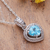Blue topaz pendant necklace, 'Iridescent Heart' - Heart-Shaped Faceted Two-Carat Blue Topaz Pendant Necklace (image 2) thumbail