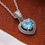 Blue topaz pendant necklace, 'Iridescent Heart' - Heart-Shaped Faceted Two-Carat Blue Topaz Pendant Necklace (image 2c) thumbail