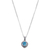 Blue topaz pendant necklace, 'Iridescent Heart' - Heart-Shaped Faceted Two-Carat Blue Topaz Pendant Necklace (image 2d) thumbail
