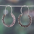 Garnet hoop earrings, 'Dazzling Hoop' - Faceted Three-Carat Natural Garnet Hoop Earrings from India (image 2) thumbail