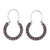 Garnet hoop earrings, 'Dazzling Hoop' - Faceted Three-Carat Natural Garnet Hoop Earrings from India