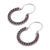 Garnet hoop earrings, 'Dazzling Hoop' - Faceted Three-Carat Natural Garnet Hoop Earrings from India (image 2d) thumbail