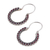 Garnet hoop earrings, 'Dazzling Hoop' - Faceted Three-Carat Natural Garnet Hoop Earrings from India