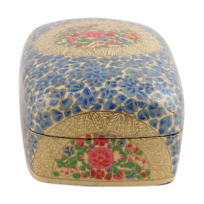 Wood and Papier Mache Decorative Box with Floral Theme