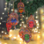 Adornos de cuero (juego de 6) - Juego de 6 adornos de cuero de dios hindú tradicional pintados