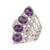 Amethyst cocktail ring, 'Glorious Wisdom' - Sterling Silver Cocktail Ring with 4-Carat Amethyst Gems thumbail