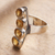 Citrine cocktail ring, 'Glorious Joy' - Sterling Silver Cocktail Ring with 4-Carat Citrine Gems (image 2) thumbail