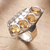 Citrine cocktail ring, 'Glorious Joy' - Sterling Silver Cocktail Ring with 4-Carat Citrine Gems
