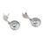 Rhodium-plated blue topaz dangle earrings, 'Celestial Swirl' - Rhodium-Plated Dangle Earrings with 1-Carat Blue Topaz Gems