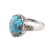Sterling silver cocktail ring, 'Palatial Beauty' - Polished Floral Oval Composite Turquoise Cocktail Ring (image 2c) thumbail