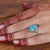 Sterling silver cocktail ring, 'Palatial Beauty' - Polished Floral Oval Composite Turquoise Cocktail Ring (image 2j) thumbail