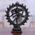 Brass sculpture, 'Nataraja' - Handcrafted Hindu Nataraja State Oxidized Brass Sculpture