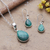 Emerald jewelry set, 'Blissful Emerald' - 18-Carat Faceted Emerald Necklace and Earrings Jewelry Set (image 2b) thumbail