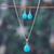 Sterling silver jewelry set, 'Blissful Aqua' - Reconstituted Turquoise Necklace and Earrings Jewelry Set (image 2b) thumbail