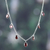 Garnet charm necklace, 'Dancing Devotion' - Sterling Silver Charm Necklace with 7-Carat Garnet Jewels (image 2) thumbail