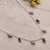 Garnet charm necklace, 'Dancing Devotion' - Sterling Silver Charm Necklace with 7-Carat Garnet Jewels (image 2b) thumbail