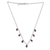 Garnet charm necklace, 'Dancing Devotion' - Sterling Silver Charm Necklace with 7-Carat Garnet Jewels
