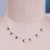 Garnet charm necklace, 'Dancing Devotion' - Sterling Silver Charm Necklace with 7-Carat Garnet Jewels (image 2j) thumbail