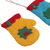Adornos de fieltro de lana (juego de 4) - Juego de 4 adornos de guantes navideños de fieltro de lana hechos a mano