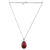 Chalcedony pendant necklace, 'Preciously Passionate' - Faceted 19-Carat Checkerboard Chalcedony Pendant Necklace