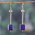 Ohrhänger aus Lapislazuli und Citrin - Ohrhänger aus Lapislazuli und Citrin mit 11 Karat