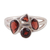 Garnet cocktail ring, 'Scarlet Bliss' - One-Carat Faceted Natural Garnet Cocktail Ring