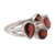 Garnet cocktail ring, 'Scarlet Bliss' - One-Carat Faceted Natural Garnet Cocktail Ring