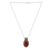 Carnelian pendant necklace, 'Flaming Sunset' - Polished Traditional Natural Carnelian Pendant Necklace