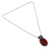 Carnelian pendant necklace, 'Flaming Sunset' - Polished Traditional Natural Carnelian Pendant Necklace