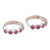 Ruby hoop earrings, 'Ruby Days' - Classic One-Carat Ruby and Sterling Silver Hoop Earrings (image 2b) thumbail