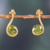 Gold-plated peridot drop earrings, 'Eden's Lime Droplet' - 22k Gold-Plated One-Carat Natural Peridot Drop Earrings (image 2) thumbail