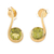 Gold-plated peridot drop earrings, 'Eden's Lime Droplet' - 22k Gold-Plated One-Carat Natural Peridot Drop Earrings thumbail
