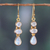 Gold-plated rainbow moonstone dangle earrings, 'Heaven's Dazzle' - Gold-Plated Dangle Earrings with 6-Carat Rainbow Moonstones (image 2) thumbail