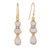 Gold-plated rainbow moonstone dangle earrings, 'Heaven's Dazzle' - Gold-Plated Dangle Earrings with 6-Carat Rainbow Moonstones thumbail