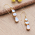 Gold-plated rainbow moonstone dangle earrings, 'Heaven's Dazzle' - Gold-Plated Dangle Earrings with 6-Carat Rainbow Moonstones (image 2b) thumbail