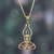 Multi-gemstone pendant necklace, 'Triumphant Mind' - 22k Gold-Plated Multi-Gemstone Chakra Pendant Necklace