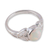 Opal-Einzelsteinring - Hochglanzpolierter Ring aus Sterlingsilber und Opal mit einem Stein