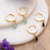 Gold-plated chalcedony and onyx dangle earrings, 'Dual Drops' (set of 2) - Set of 2 18k Gold-Plated Chalcedony and Onyx Dangle Earrings (image 2b) thumbail