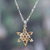 Citrine pendant necklace, 'Floral Success' - Floral Faceted Three-Carat Citrine Pendant Necklace (image 2) thumbail